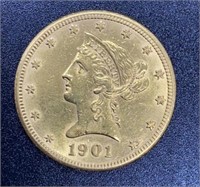 1901 Liberty Head Variety 2 $10 Gold Coin