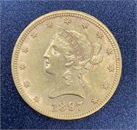 1897 Liberty Head Variety 2 $10 Gold Coin