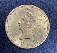 1899 Liberty Head Variety 2 $10 Gold Coin