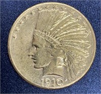 1910 Indian Head $10 Gold Coin