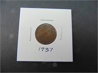 1937 Canadian One Cent Coin