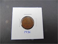 1936 Canadian One Cent Coin