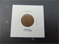 1936 Canadian One Cent Coin