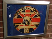 Framed Union Brand apple crate lable