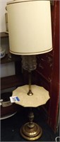 MCM Bubble Glass, Marble and Brass Lamp with Shade