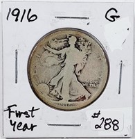 1916  Walking Liberty Half Dollar   G