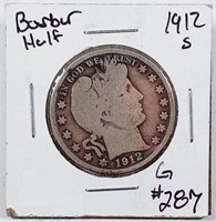 1912-S  Barber Half Dollar   G