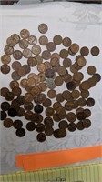 Lot of early wheat pennies