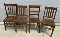 (4) Wooden Chairs