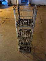 4 metal Galliker crates