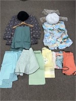 Vintage Hats, Clothes, Scarf & Aprons