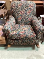Floral Upholstered Accent Rocking Chair, features