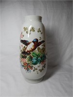 Victorian Era Bristol Glass Vase Beautiful Birds