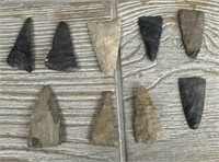 (9) Native American Arrowheads