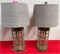 336 - PAIR OF MATCHING TABLE LAMPS (G8)