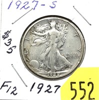 1927-S Walking Liberty half dollar