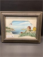 Signed Janice Baltzer '04 Costal Scene painting