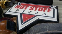 Hot Stuff Pizza Sign - Alum. Frame 48x57