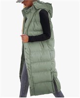 ($119) Grlasen Women's long Quilted Vest, L
