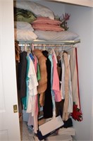 Contents of Bedroom Closet Clothing & Bedding