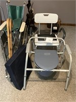 Wheel chair and assisted living furniture + canes