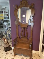 antique bend/ halltree mirror