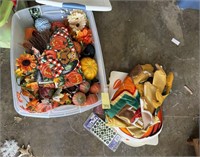 Tote of Fall Decorations