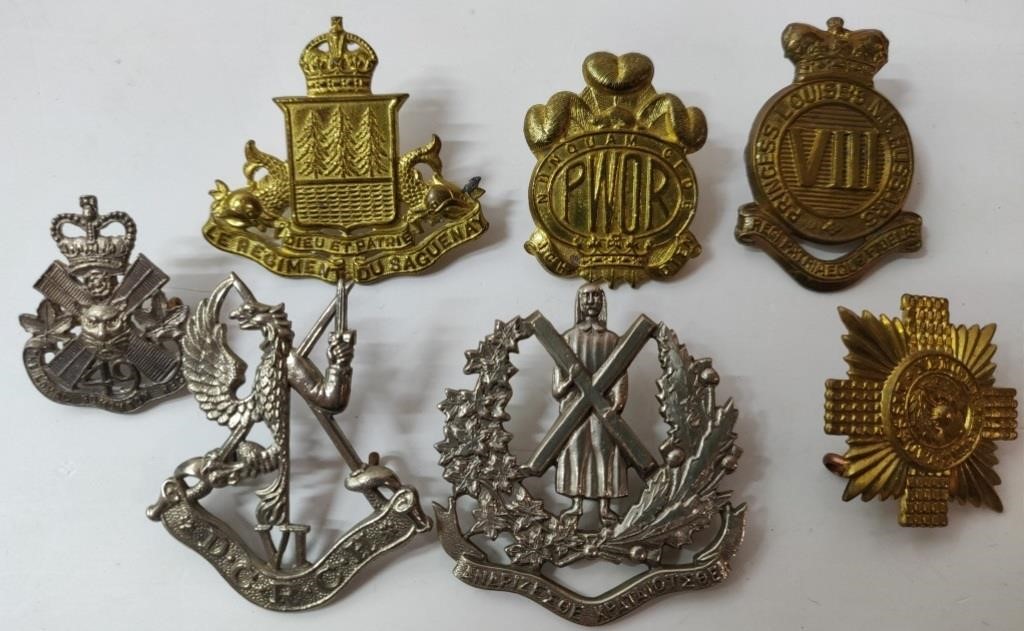 WW2 Vintage Military Cap Badges