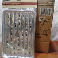 ALUMINUM GRILL PANS CASE 72 TOTAL PANS 24 PKS OF 3