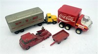 Vintage Die Cast Semi w Trailer, Coca Cola Truck,