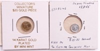 Miniature $20 Gold & Morgan Dollar