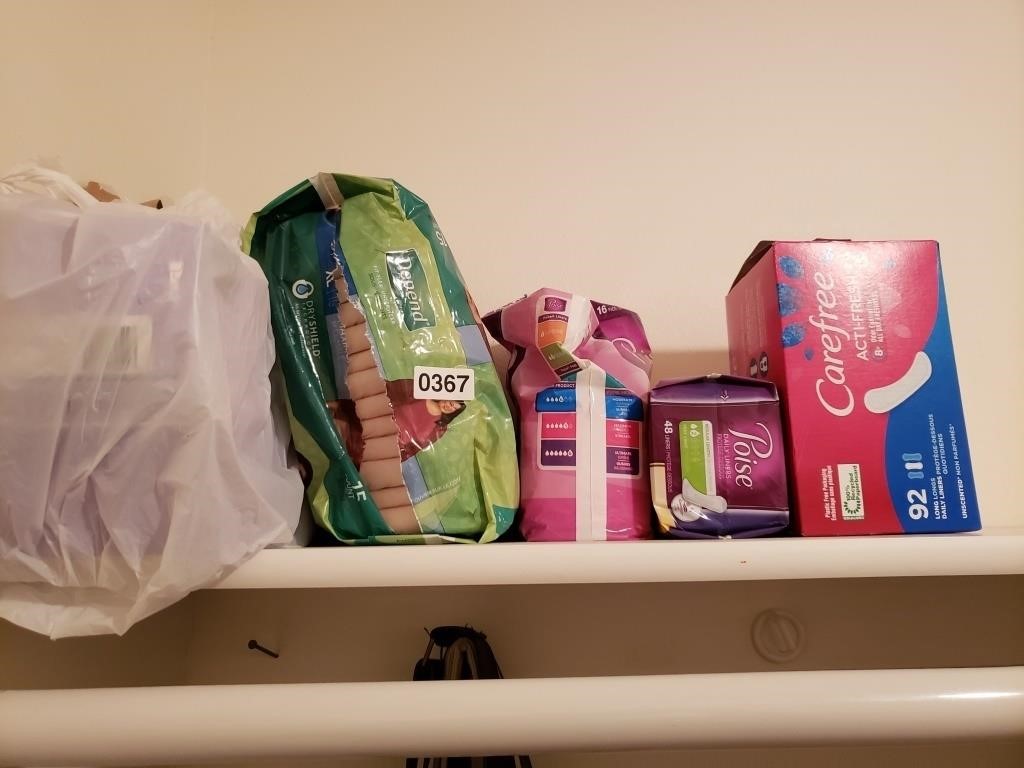 Lot of Women's Pads, Supplies