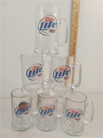 Miller Lite beer mugs *6 total*