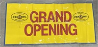 (AR) Pennzoil Grand Opening Banner.
70 1/2 x 34