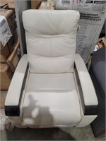 Canmore - White Leather Power Recliner W/USB