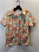 Vintage 70s Femme Floral Button Up Shirt