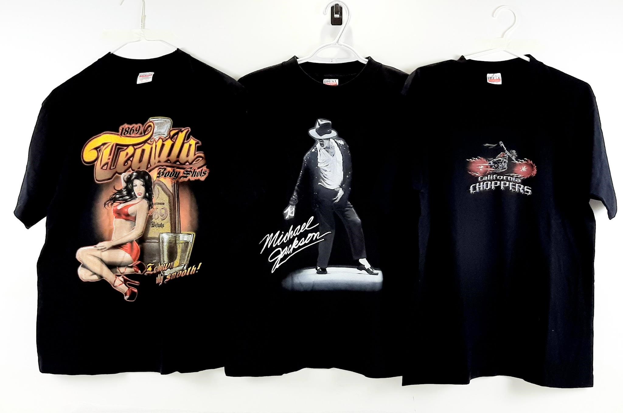 3 t-shirts S/P adulte dont 1869 TEQUILA BODY SHOTS