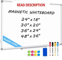 QUEENLINK Double Sided Whiteboard 36 X 24