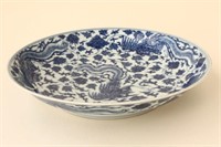 Chinese Porcelain Blue and White Plate,