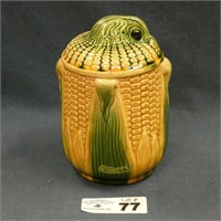 Corn Ware Pottery Cannister - 7" Tall