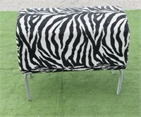 Zebra Print Padded Bench