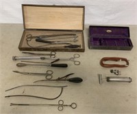 lot of 2 cases Medical/Vet Tools,syringe