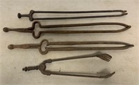 lot of 4 Old Metal Tongues