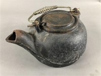 Vtg Cast Iron Tea Kettle w/ Replacement Handle