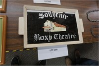 1940's souvenir of Roxy Theater tray-foil & black