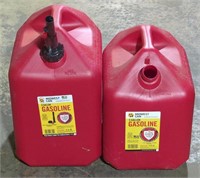 (E) Gas Cans. Plastic 5 & 6 Gallon No Spout on 5