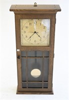 1/4 CUT OAK "LANCASTER" WALL CLOCK