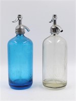 (2) Antique Ridgefield Park Soda Siphon Bottles