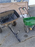 Agri-Fab Lawn spreader pull behind and a Scotts