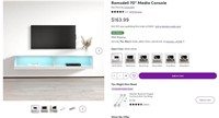 E3002 Ramsdell 70 Media Console White